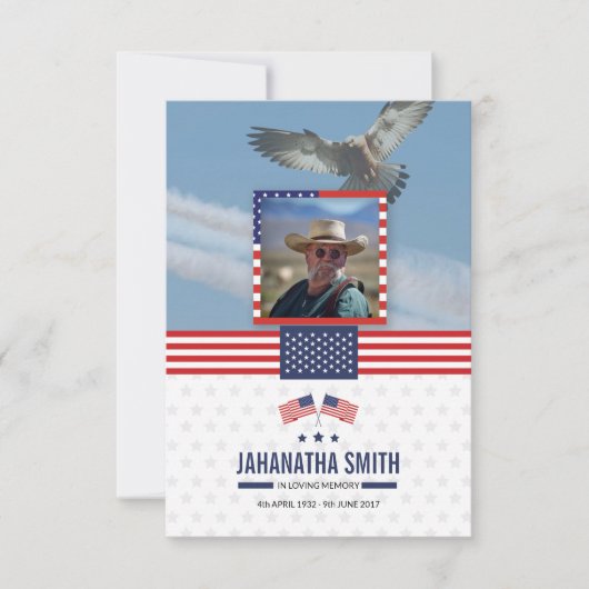 Begräbnis- Programm-Schablone für Militärarmee Einladung (Vorderseite)