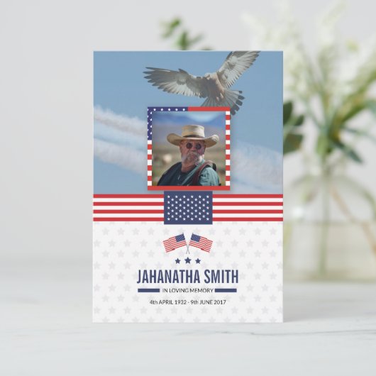 Begräbnis- Programm-Schablone für Militärarmee Einladung (Stehend Vorderseite)