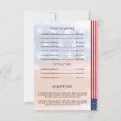 Begräbnis- Programm-Schablone für Militärarmee Einladung (Rückseite)