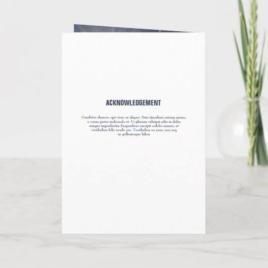 Begräbnis- Programm-Schablone Programm (Rückseite)