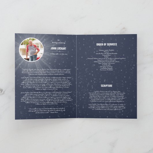 Begräbnis- Programm-Schablone Programm (Innenseite)