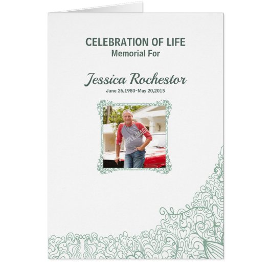 Begräbnis- Programmschablone (Vorne)