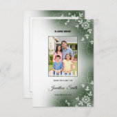 Begräbnis- Programmschablone Einladung (Vorne/Hinten)