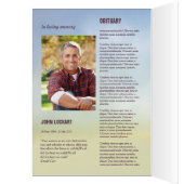 Begräbnis- Schablonen-Broschüre (Innen (Links))