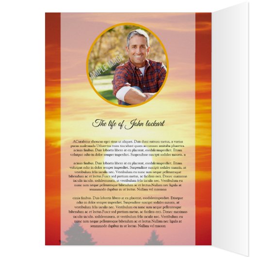 Begräbnis- Schablonen-Broschüre (Innen (Links))