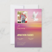 Begräbnis- Schablonen-Karte Einladung (Vorderseite)