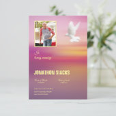 Begräbnis- Schablonen-Karte Einladung (Stehend Vorderseite)