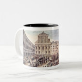 Begräbnis von Ludwig van Beethoven in Wien Zweifarbige Tasse (Vorderseite Links)