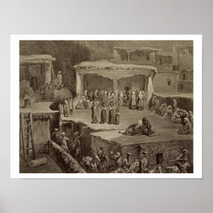 Begräbnis- Zeremonie in den Ruinen bei Akhaltchi, Poster