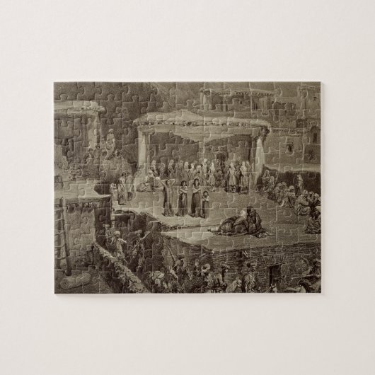 Begräbnis- Zeremonie in den Ruinen bei Akhaltchi, Puzzle (Horizontal)