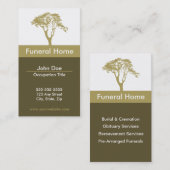 Begräbnis- Zuhause-Geschäfts-Karte Visitenkarte (Vorne/Hinten)