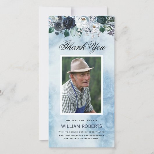 Begräbnisblume | Foto Vielen Dank Karte (Vorderseite)