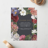 Begräbnisblumengold Dankeschön Karte (Vorderseite/Rückseite Beispiel)