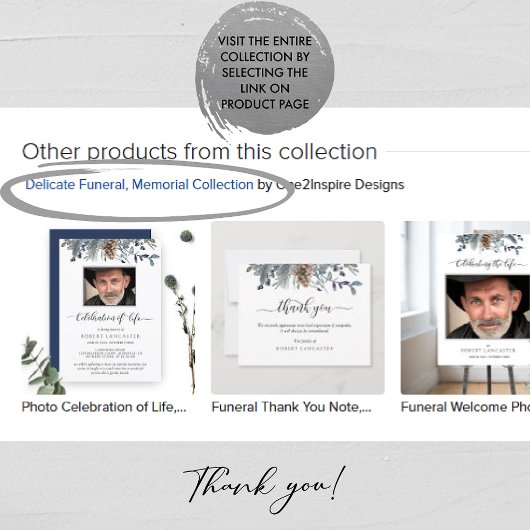 Begräbnisdanken: Weiße Blüte und Grüne Dankeskarte