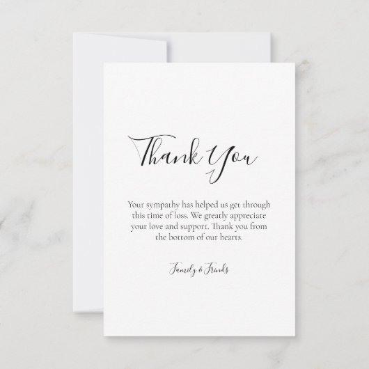 Begräbnisdankkarten mit individuellem Foto (Portra Dankeskarte (Rückseite)