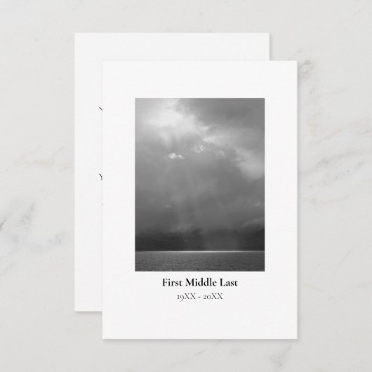 Begräbnisdankkarten mit individuellem Foto (Portra Dankeskarte (Vorne/Hinten)