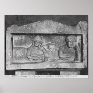 Begräbnisentlastung eines Paares, vom Palmyra, Poster
