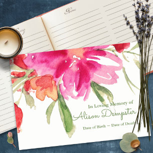 Begräbnisgastbuch   Florals 4 Gästebuch