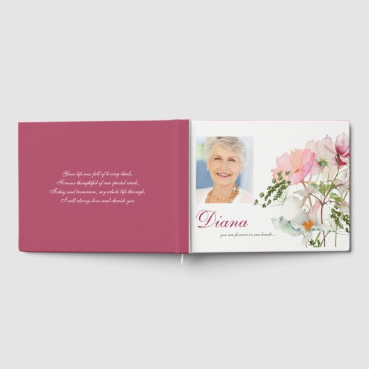 Begräbnisgastbuch | Soft Florals Gästebuch (Voll)