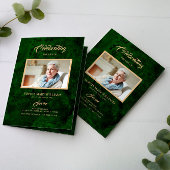 Begräbnisgrün und Goldkalligrafie |Memorial-Progra Programm