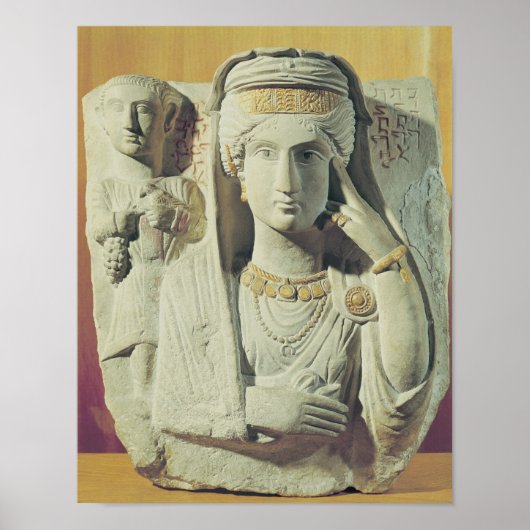 Begräbnishilfe mit weiblicher Figur Poster (Vorne)