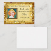 Begräbniskarte mit braunen Blumenrahmen Mitteilungskarte (Vorne/Hinten)