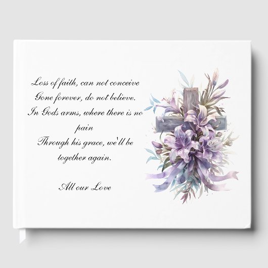 Begräbniskreuz Gästebuch (Vorderseite)