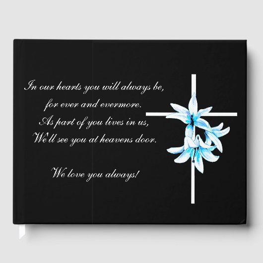 Begräbniskreuz Gästebuch (Vorderseite)