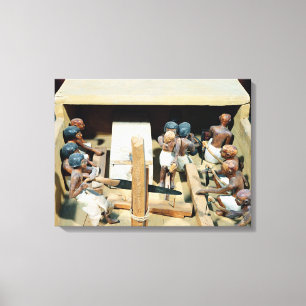 Begräbnismodell einer Zimmereiwerkstatt Leinwanddruck