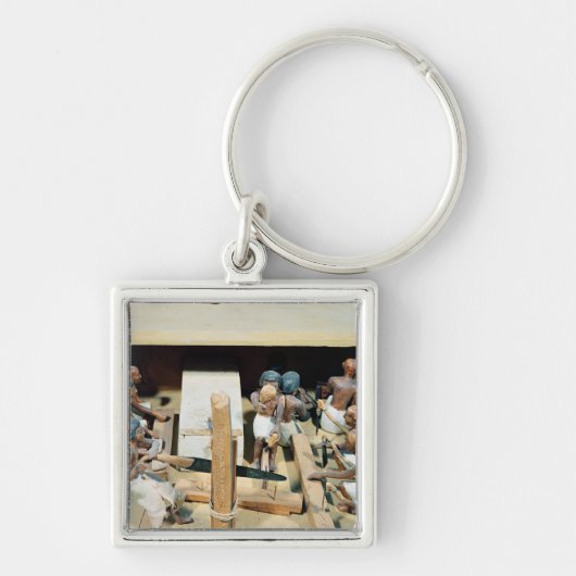 Begräbnismodell einer Zimmereiwerkstatt Schlüsselanhänger (Vorne)