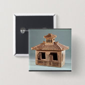 Begräbnismodell eines Hauses, Han-Dynastie Button (Vorne & Hinten)