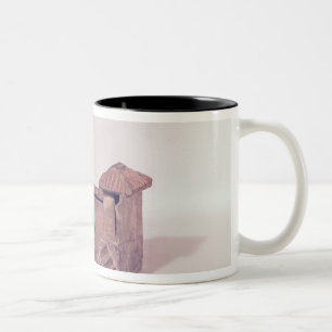 Begräbnismodell eines Hauses, Han-Dynastie Zweifarbige Tasse