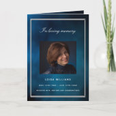 Begräbnisprogramm "Blue Sky Foto" Karte (Vorderseite)