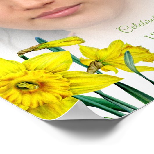 Begräbnisprogramm Federnodien Foto Poster (Ecke)