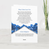 Begräbnisprogramm für Blaue Rose | Memorial Dankeskarte (Rückseite)