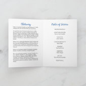 Begräbnisprogramm für Blaue Rose | Memorial Dankeskarte (Innenseite)