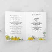 Begräbnisprogramm für Gelbe und Weiße Blume Programm (Innenseite)