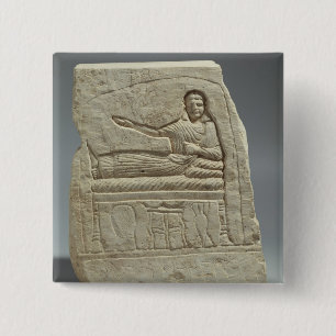 Begräbnisstela im Namen der Dame Artemis, Franc Button