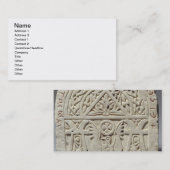 Begräbnisstela mit einer Taube oder einem Adler, Visitenkarte (Vorne/Hinten)