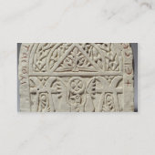 Begräbnisstela mit einer Taube oder einem Adler, Visitenkarte (Rückseite)