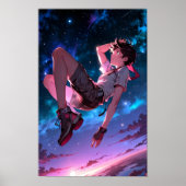 BEGRENZT | Skybound Dreams - Cosmic Anime Poster (Vorne)