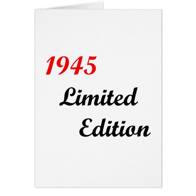 Begrenzte Ausgabe 1945 (Vorne)