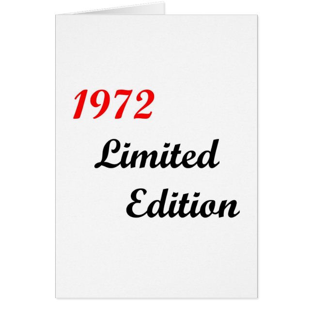 Begrenzte Ausgabe 1972 (Vorne)