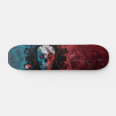 BEGRENZTE AUSGABE:  Blauer u. roter Schädel Skateboard (Horizontal)