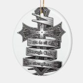 Begrenzte Ausgabephilippians-4:13 christliche Keramik Ornament (Links)