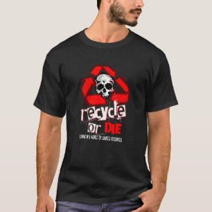 Begrenzte Betriebsmittel recyceln ROTES Shirt