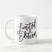 BEGRENZTE EDITION schwarze minimale Skripte lustig Kaffeetasse (Links)