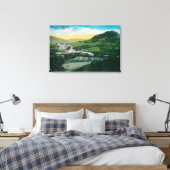 Begrenzte Eisenbahn in der Nähe der Horseshoe-Kurv Leinwanddruck (Insitu (Schlafzimmer))