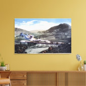 Begrenzte Eisenbahnstrecke, Hufeisenkurve Leinwanddruck (Insitu (Wohnzimmer))