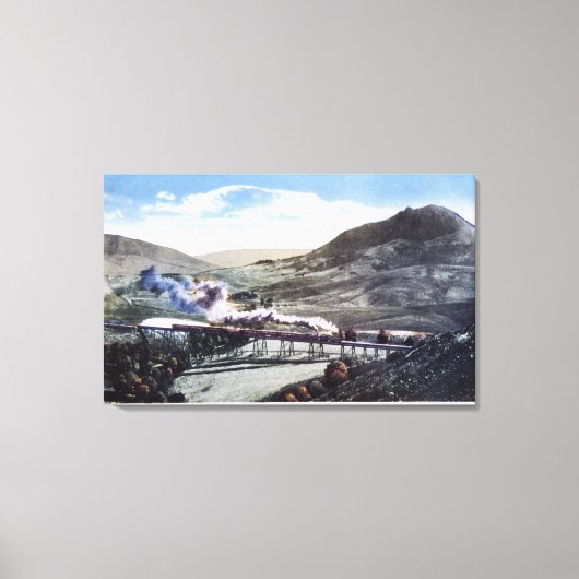 Begrenzte Eisenbahnstrecke, Hufeisenkurve Leinwanddruck (Vorderseite)